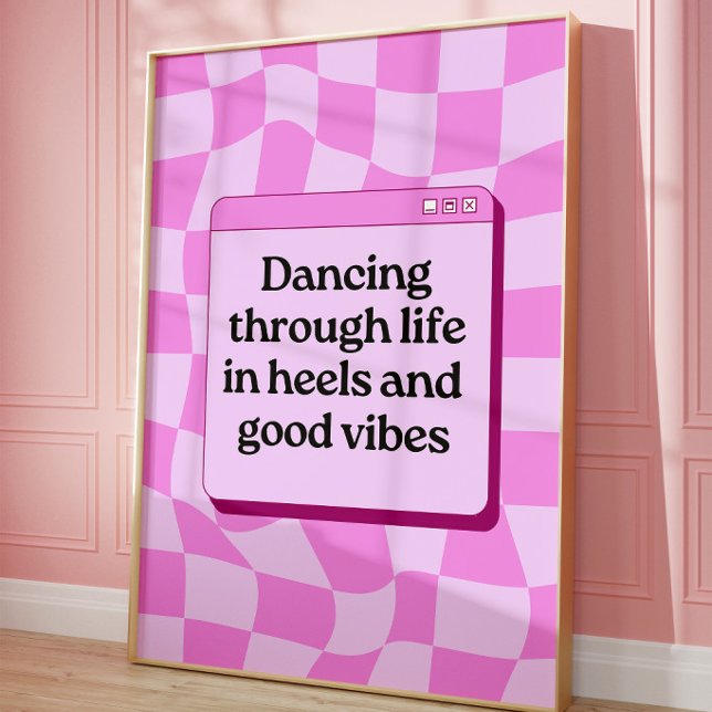 Pink Aesthetic Quote Girly Wall Art Poster (Creator Uploaded)
