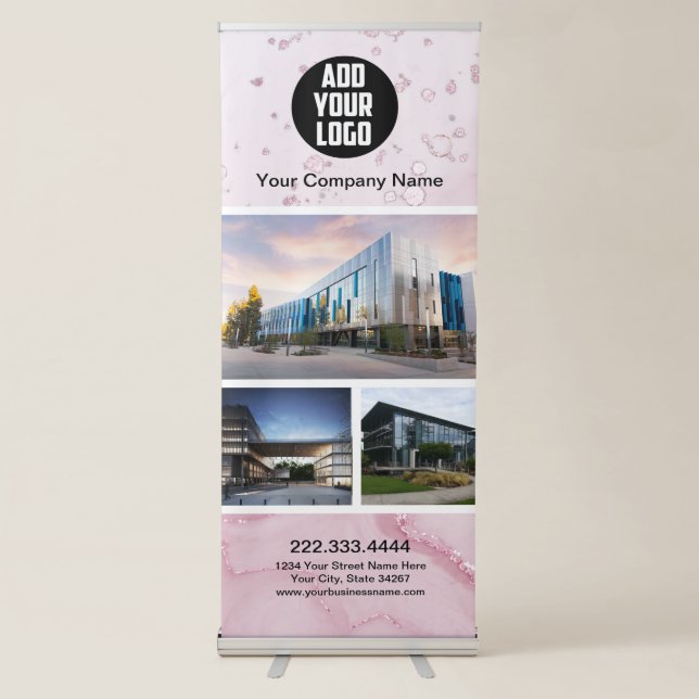 Pink Aesthetic  trade show Retractable Banner (Front)