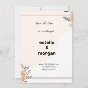 Pink Aesthetic Wedding Invitation