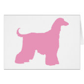 Pink Afghan Hound Dog (Front Horizontal)