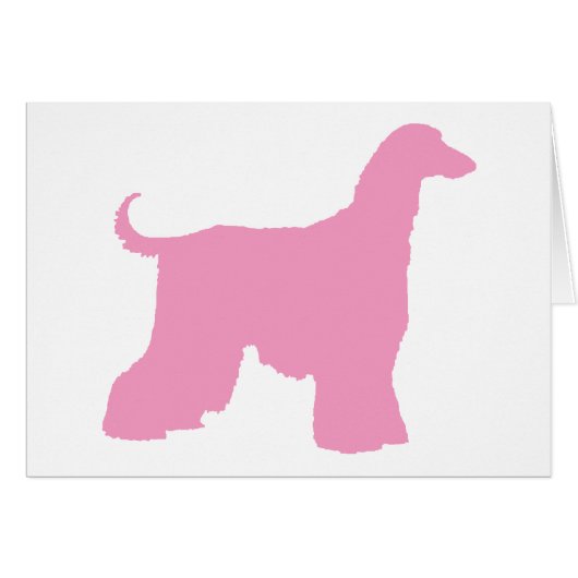 Pink Afghan Hound Dog Cards (Front Horizontal)