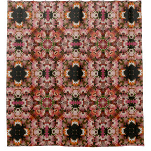 Pink African Daisies Floral Art Pattern Shower Curtain