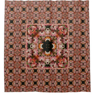 Pink African Daisy Flowers Art Pattern Shower Curtain