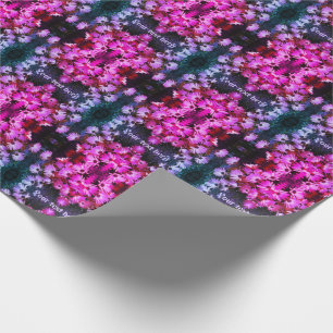 Pink African Daisy Flowers Tinted Personalized Wrapping Paper