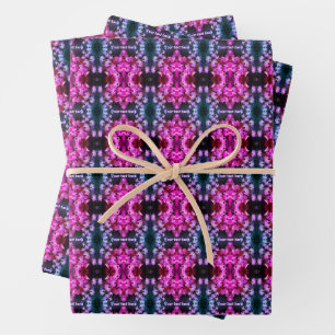Pink African Daisy Flowers Tinted Personalized Wrapping Paper Sheets