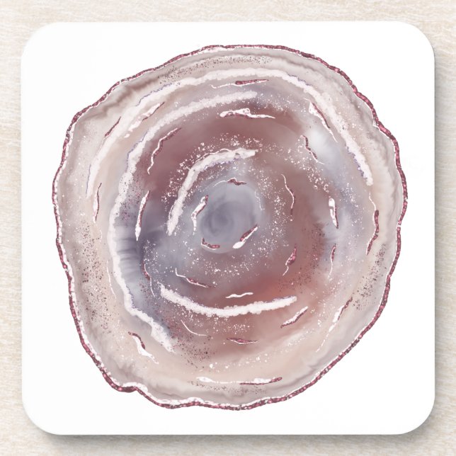 Pink Agate   Beverage Coaster (Front)