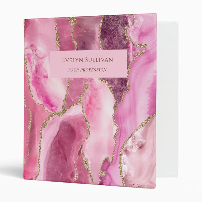 Pink Agate Binder (Front/Inside)