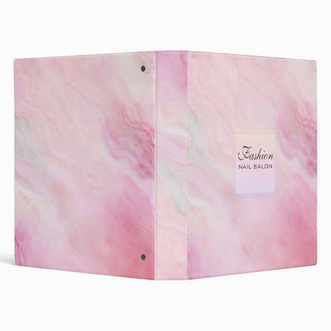 Pink Agate Couture 3 Ring Binder (Background)
