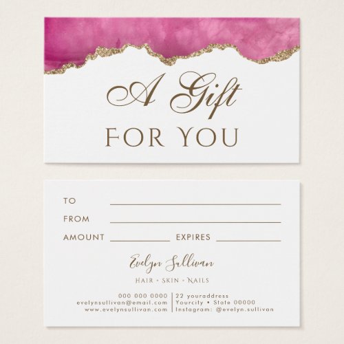 Pink Agate Gift Card
