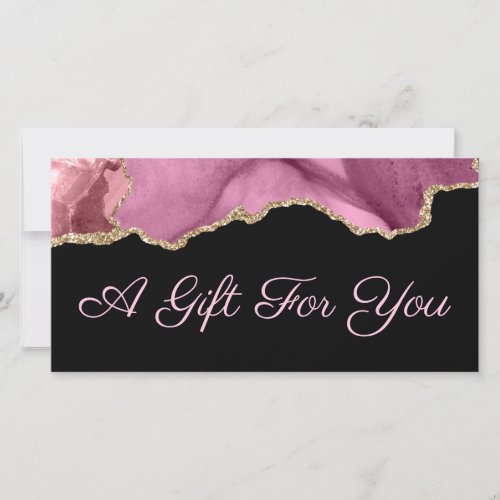 pink agate gift certificate