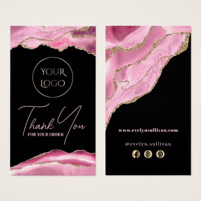 Pink agate package insert (Front & Back)