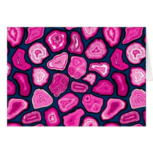 Pink agate slices cards