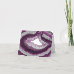 Pink Agate Thank You Note Card