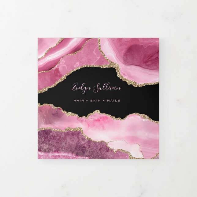 Pink Agate Trifold Brochure (Cover)