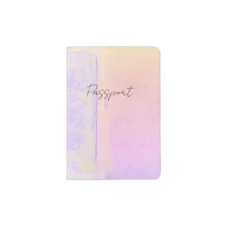 Pink Aged Rice Paper Look Passport Holder