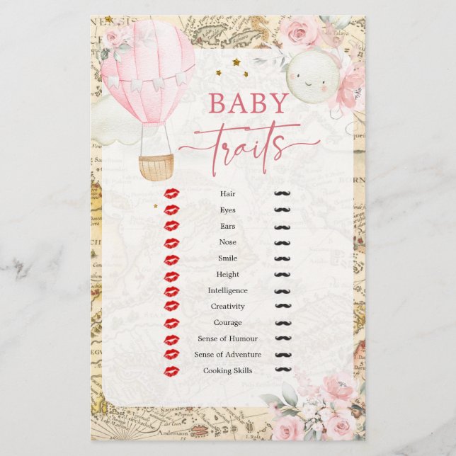 Pink Air Balloon Isn't she Onerderful Baby Traits (Front)