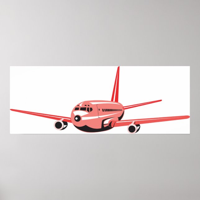 Pink Airplane Poster (Front)