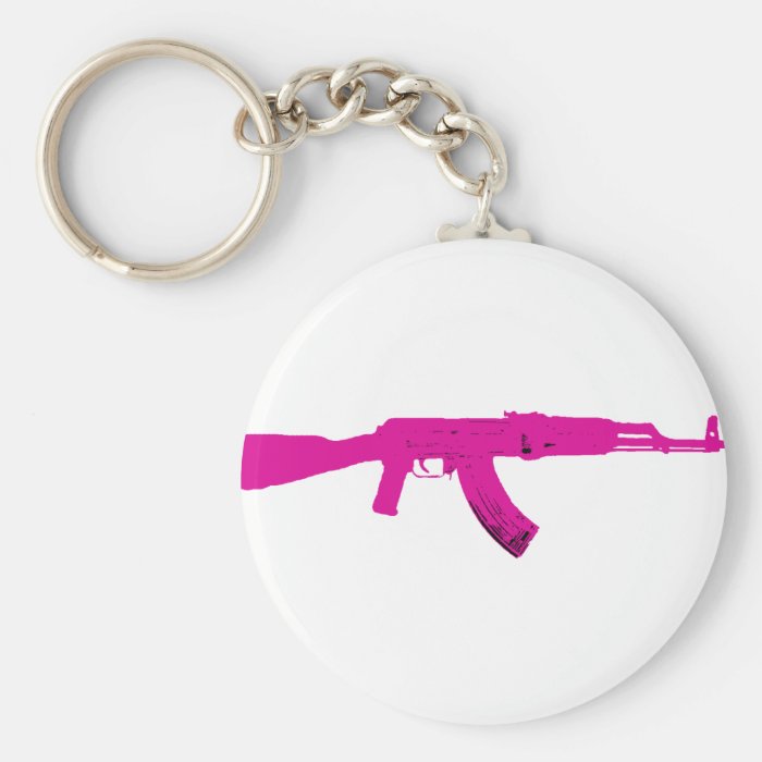 Pink AK 47 Keychains