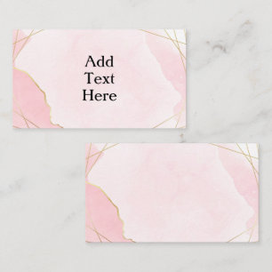 Pink Alcohol Ink and Gold Stripes Enclosure Card