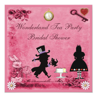 Alice In Wonderland Bridal Shower Invitations 4