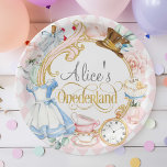 Pink, Alice Onederland, Girl 1st birthday Paper Plates<br><div class="desc">This product is a set of charming pink paper plates designed for a girl's first birthday celebration, inspired by the whimsical theme of "Alice in Wonderland." Each plate features intricate illustrations of the iconic Alice amidst a magical wonderland setting, all rendered in various shades of pink. The design captures the...</div>