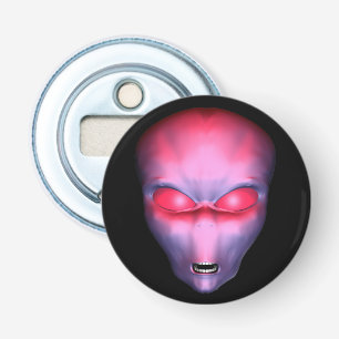 Pink Alien Head Bottle Opener