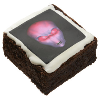 Pink Alien Head Brownie