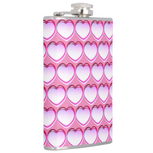 Pink All Hearts  Party time  Flask