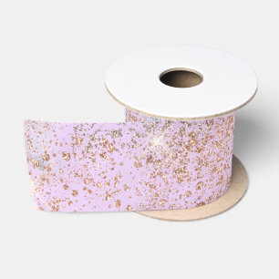 Pink All Occasion Splatter Glitter Texture Look Satin Ribbon