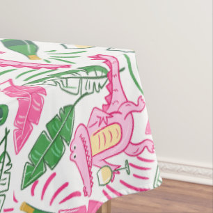 Pink Alligator Chardonnay   Preppy Wine Party Tablecloth