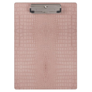 Pink Alligator Texture Print Clipboard