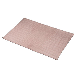 Pink Alligator Texture Print Cloth Placemat