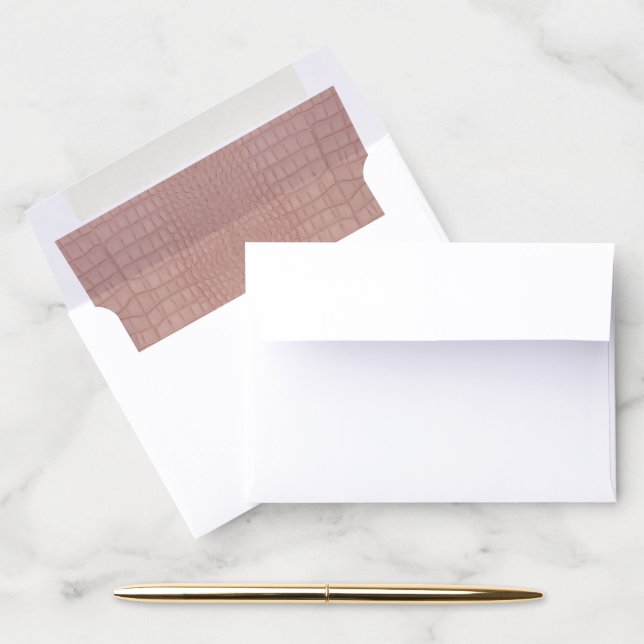 Pink Alligator Texture Print Envelope Liner (Desk)