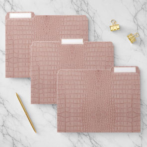 Pink Alligator Texture Print File Folder