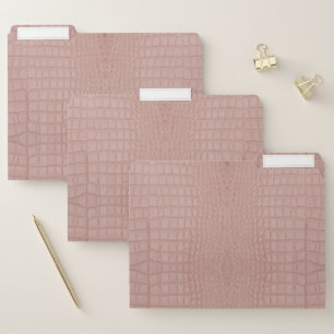 Pink Alligator Texture Print File Folder