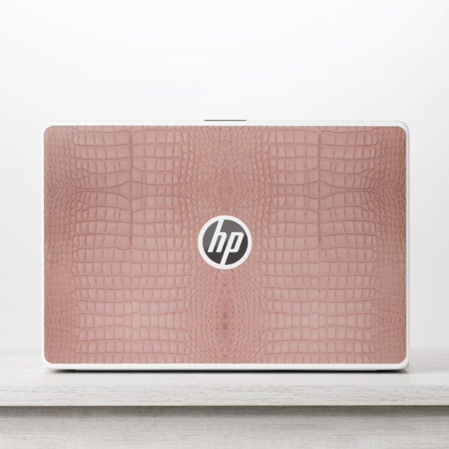 Pink Alligator Texture Print HP Laptop Skin (Front)