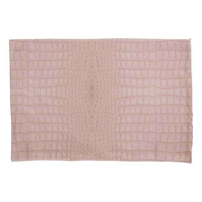 Pink Alligator Texture Print Pillow Case (Front)