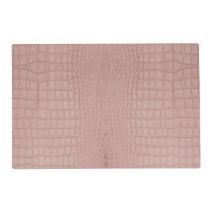 Pink Alligator Texture Print Placemat