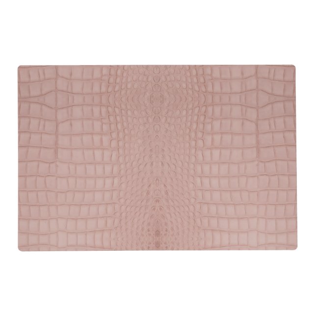 Pink Alligator Texture Print Placemat (Front)