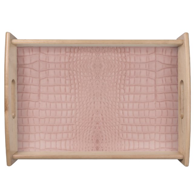 Pink Alligator Texture Print Serving Tray (Front)