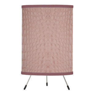 Pink Alligator Texture Print Tripod Lamp