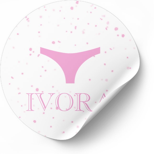 Pink Allure Editable Blush Feminine Branding Square Sticker (Creator Uploaded)