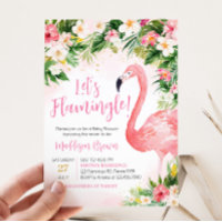 Pink Aloha Flamingo Baby Shower