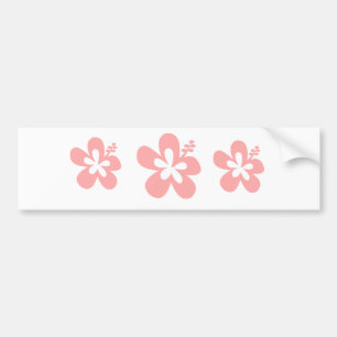 pink aloha flower bumper sticker