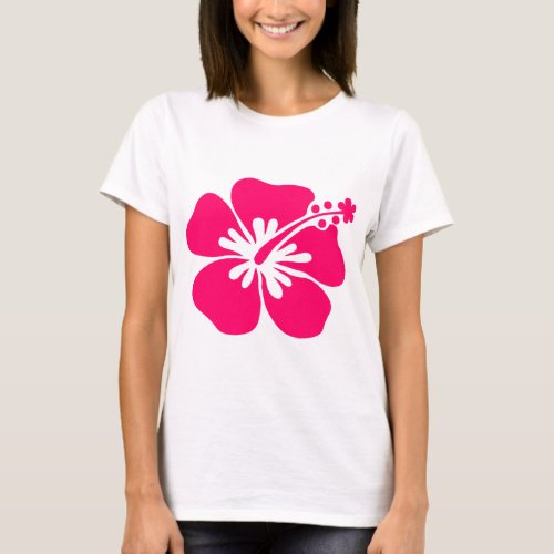 pink aloha flower T_Shirt