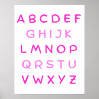 Pink Alphabet Capital Letters Teacher Kids Room