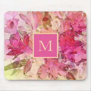 Pink Alstromeria Mouse Pad