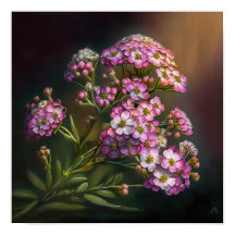Pink Alyssum Flower Art Print Poster