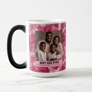 Pink Amaryllis Bouquet Cat Dad Tribute Color Morph Mug