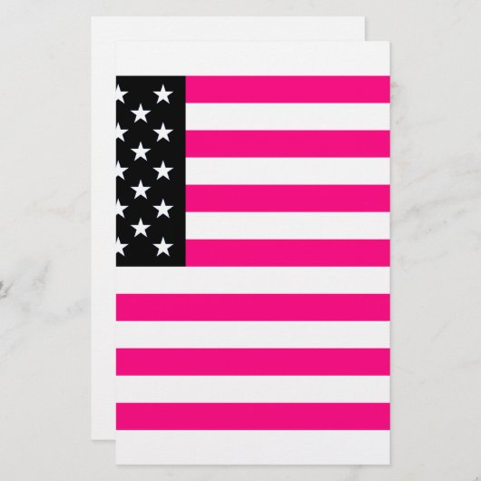 pink american flag (Front/Back)